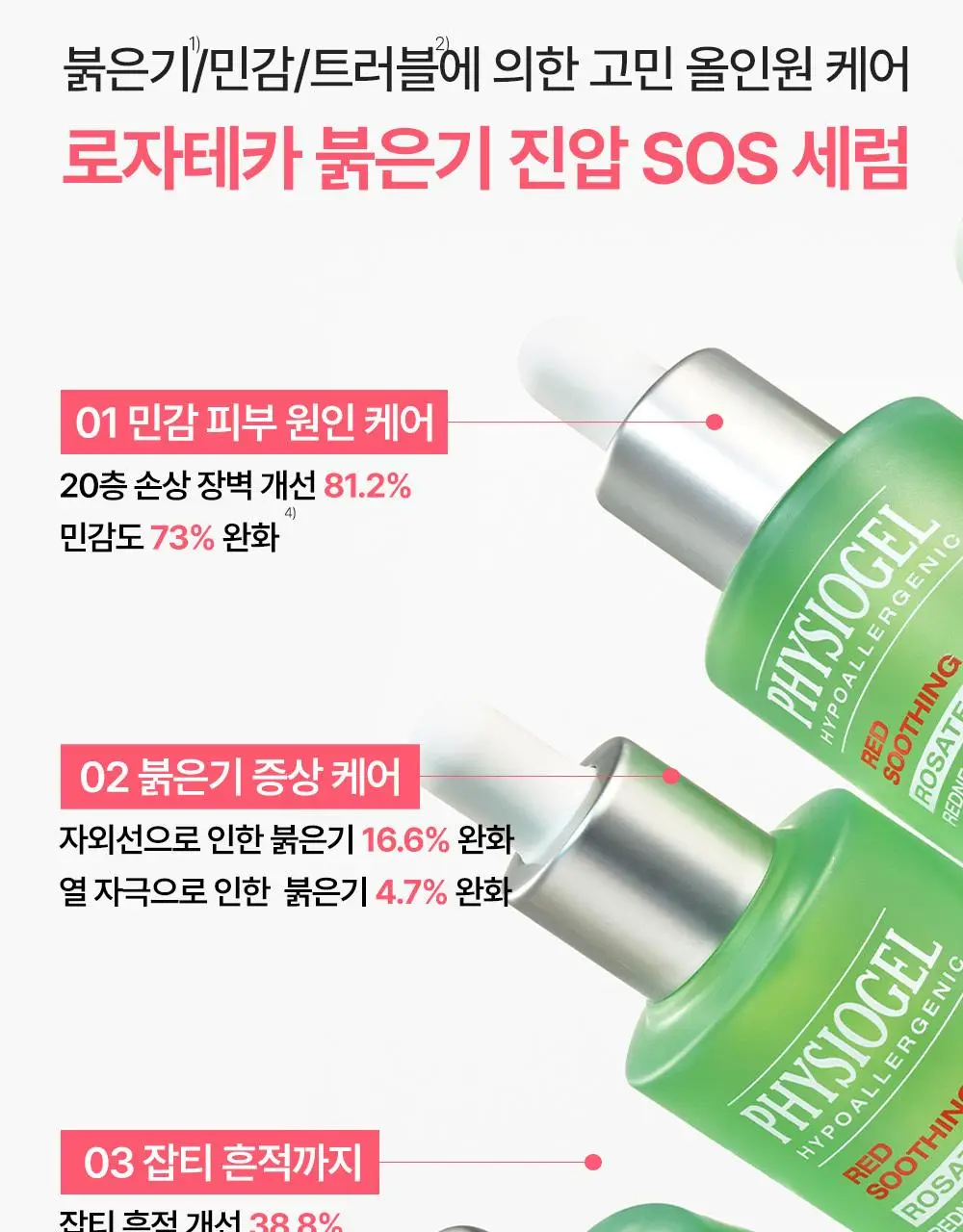 [7월올영픽/붉은기진압] 피지오겔 레드수딩 로자테카 레드니스 리듀싱 세럼 30ml 기획(+15ml) 상세페이지 9